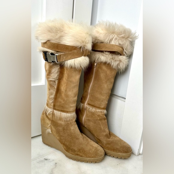 COACH suede & shearling boot - Picture 2 of 10